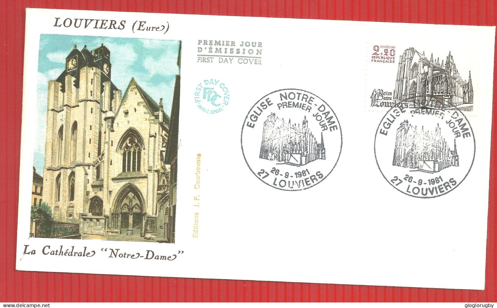 FDC CATHEDRALE DE LOUVIERS  26 9 1981 - Chiese E Cattedrali