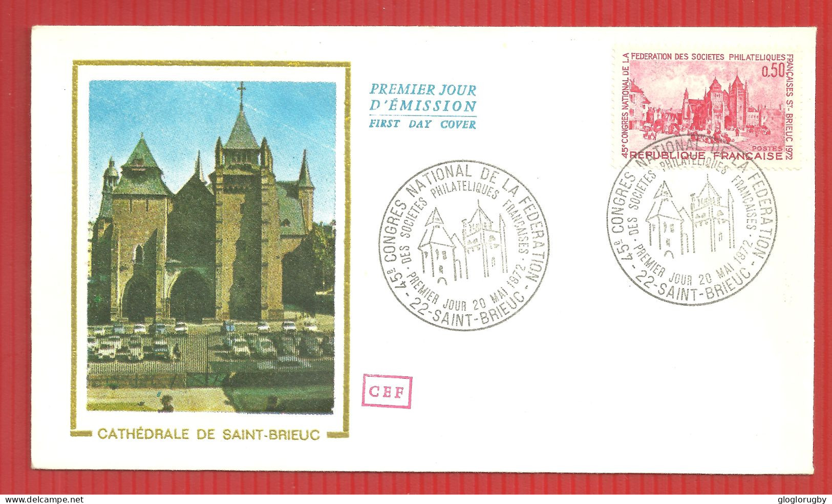 FDC CATHEDRALE DE SAINT BRIEUC 20 5 1972 - Chiese E Cattedrali