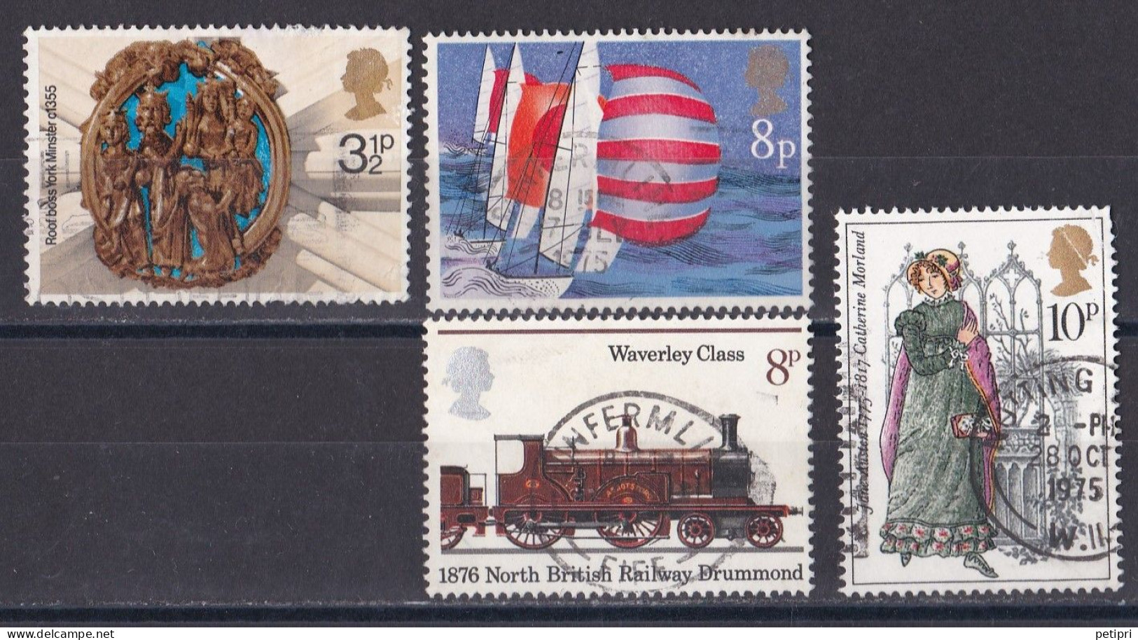 Grande Bretagne - 1971 - 1980 -  Elisabeth II -  Y&T N °  742   757   761   767  Oblitérés - Used Stamps