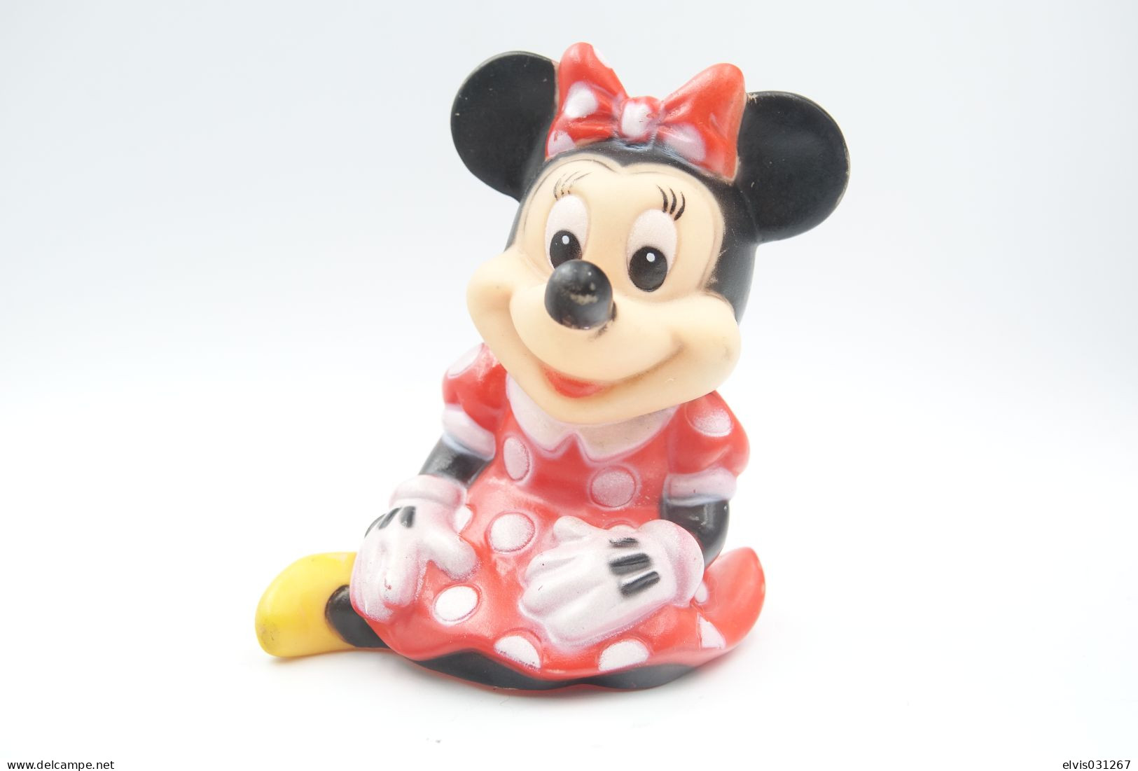 PIEPER POUET SQUEAKY: WALT DISNEY MINNIE MOUSE  - L=11 - Rubber - Vinyl -1980's - Schlümpfe