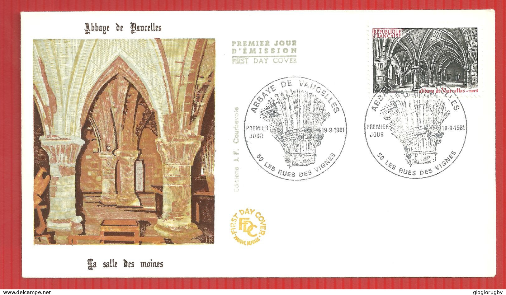 FDC ABBAYE DE VAUCELLES  19 9 1981 - Abdijen En Kloosters