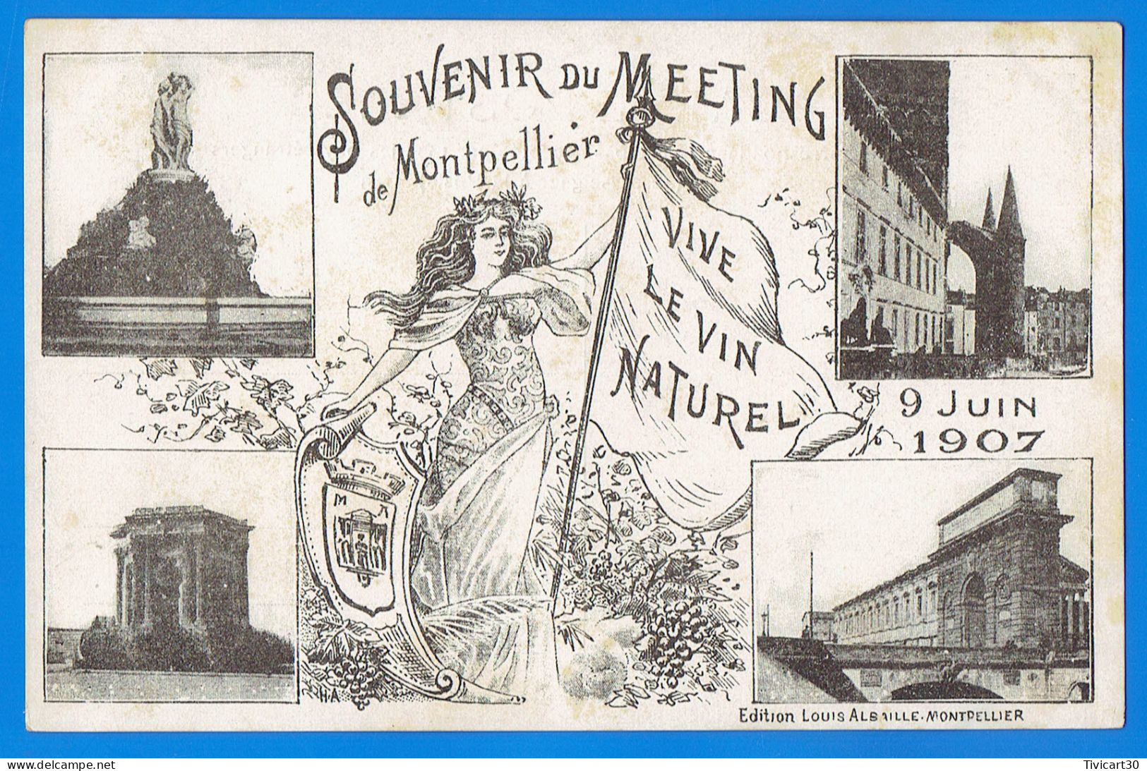 CPA HERAULT (34) - SOUVENIR DU MEETING VITICOLE DE MONTPELLIER - 9 JUIN 1907 - Montpellier