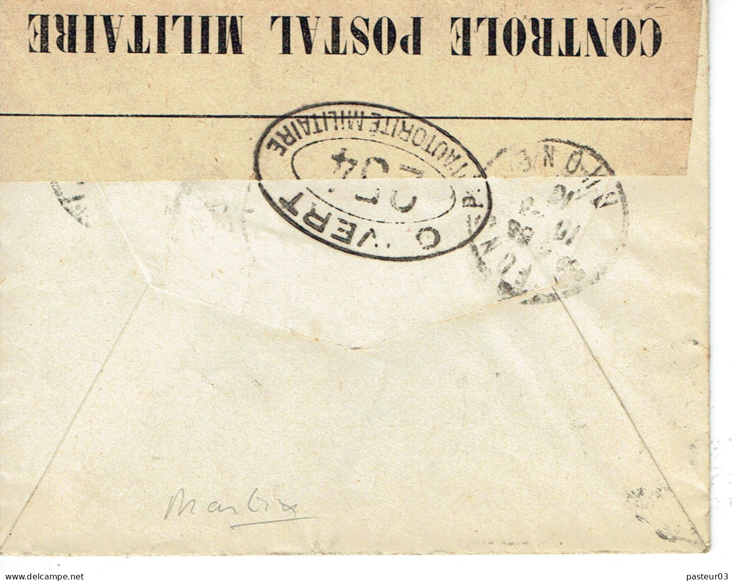 134 X 3 + 158 X 2 Lettre Pour Saint Fons Rhône Du 8-11-1918 Censure Ouvert Par L'autorité Militaire N° 254 - Sonstige & Ohne Zuordnung