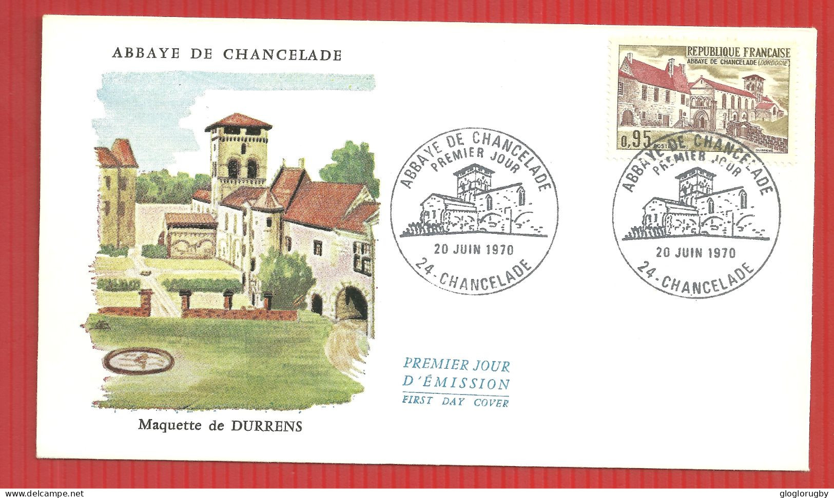 FDC ABBAYE DE CHANCELADE 20 06 1970 - Abbazie E Monasteri