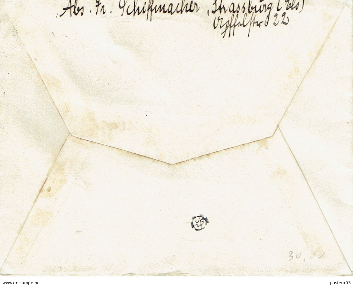 Strasbourg Lettre Pour Roanne 12-8-1916 Cachet Prisonniers De Guerre ROMANS Vérifié Par L'interprêtre - Guerre (timbres De)