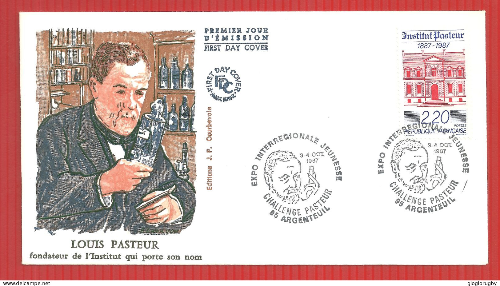 FDC LOUIS PASTEUR  3 4 10 1987 - Louis Pasteur