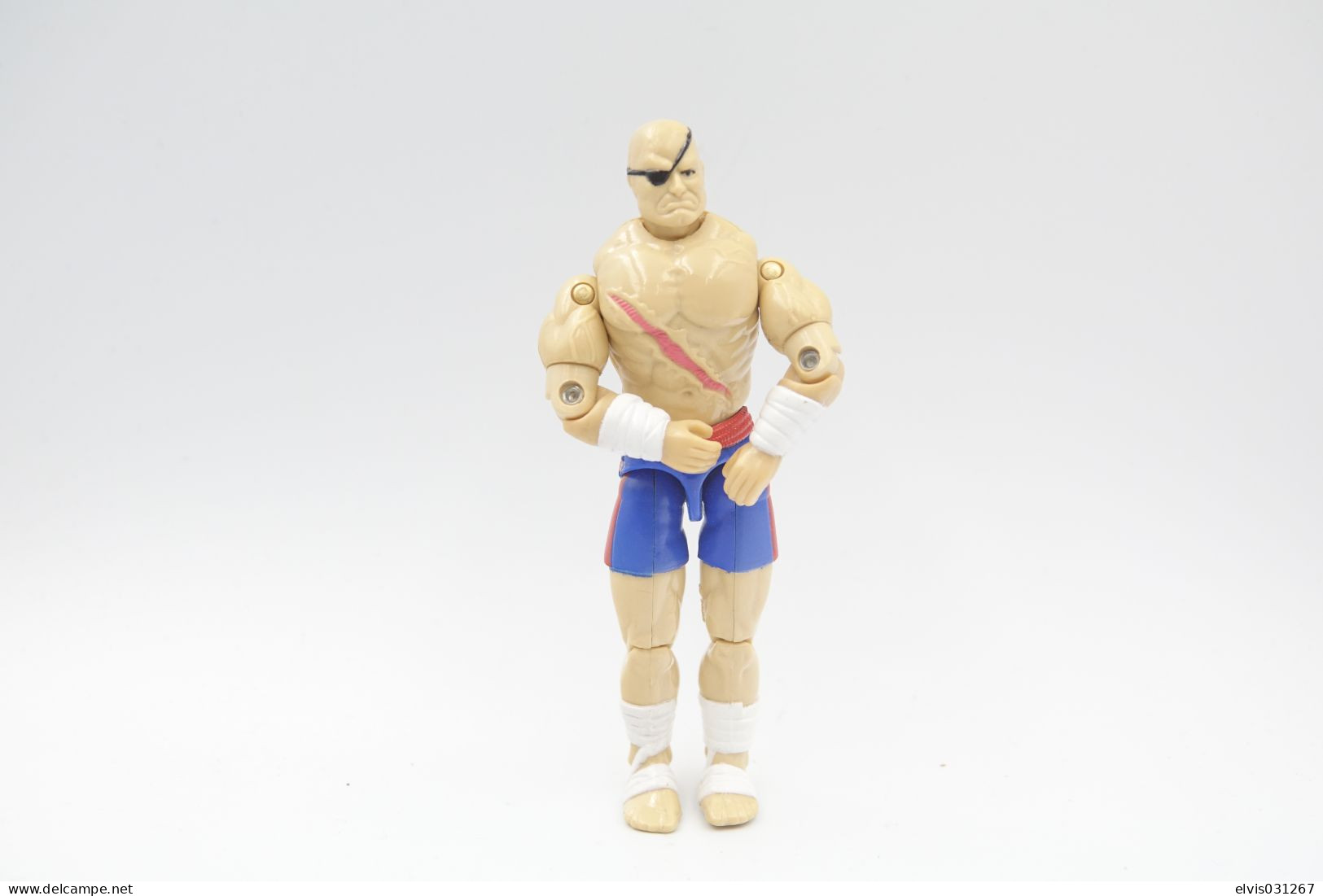 Vintage ACTION FIGURE GI JOE : STREET FIGHTER SAGAT BLUE - Original Hasbro 1993 - Hasbro - GI JOE - Action Man