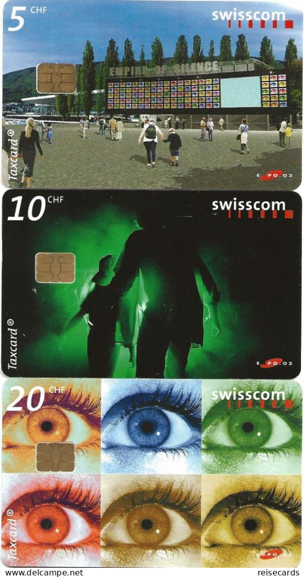 Switzerland: Swisscom CP121-123 Swisscom-Expo 02 - Empire Of Silence - Schweiz