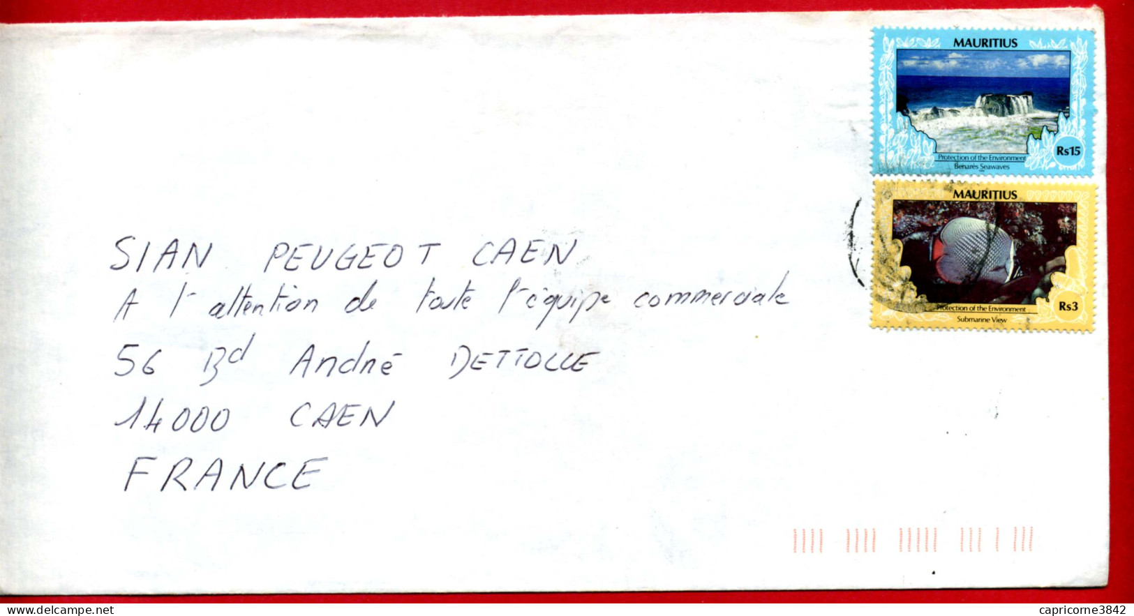 Lettre Pour La France - PROTECTION DE L'ENVIRONNEMENT N°764 Et 708 - Mauritius (1968-...)