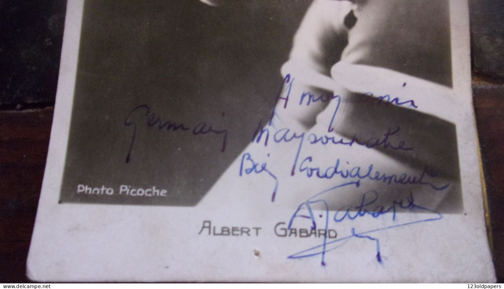 AUTOGRAPHE ENVOI D  ALBERT GABARD CHATEAUROUX A  MON AMI  PHOTO PICOCHE GERMAIN MAYSOUNABE - Cyclisme