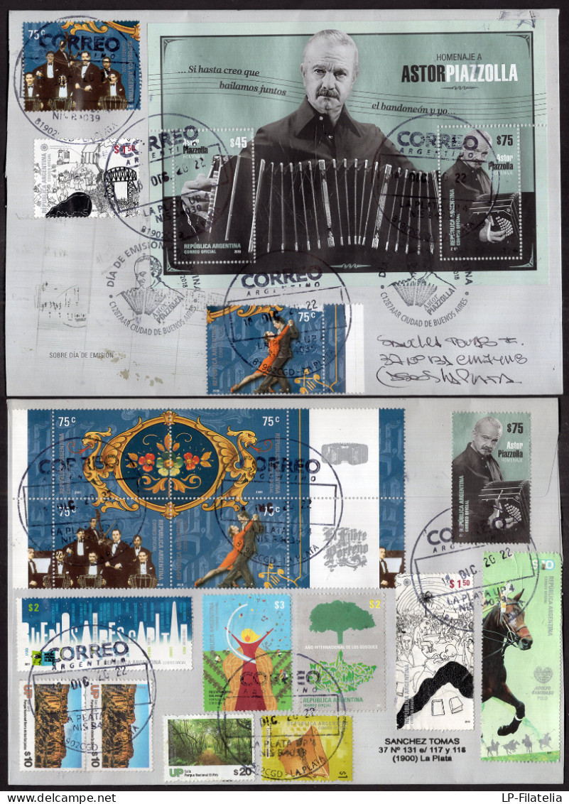 Argentina - 2022 - Modern Stamps - Diverse Stamps - Tango - Bandoneon - Cartas & Documentos