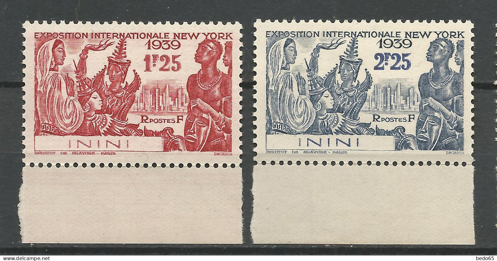 ININI  N° 29 Et 30 NEUF** SANS CHARNIERE NI TRACE / Hingeless  / MNH - Unused Stamps