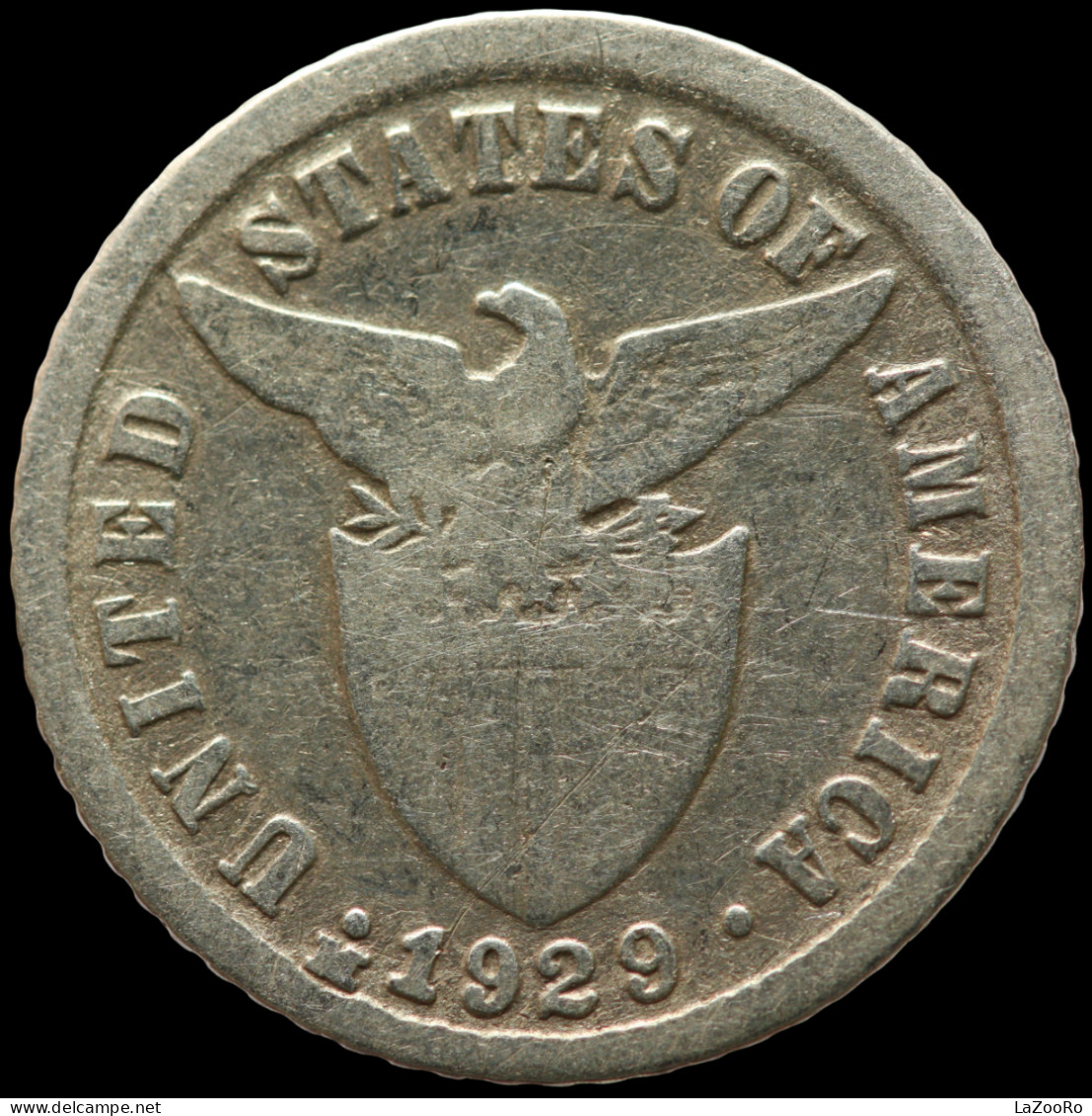 LaZooRo: Philippines 10 Centavos 1929 F / VF - Silver - Philippinen