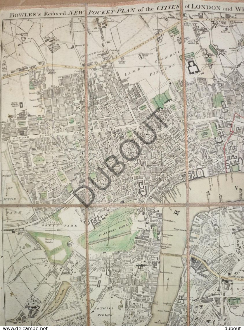 Map Of London 1787 C. Bowles  (V2979) - Carte Topografiche