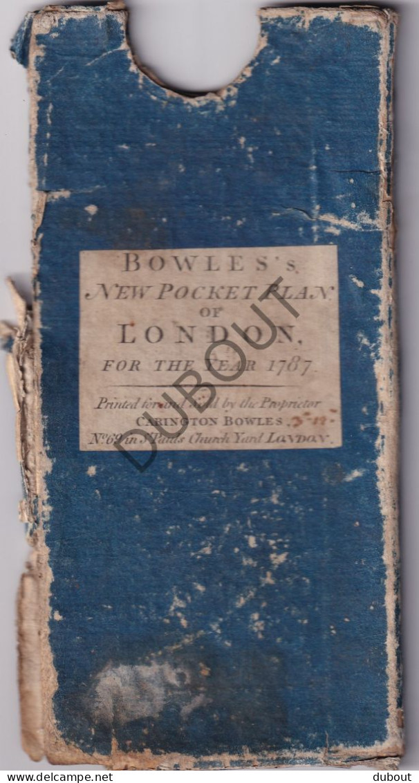 Map Of London 1787 C. Bowles  (V2979) - Carte Topografiche