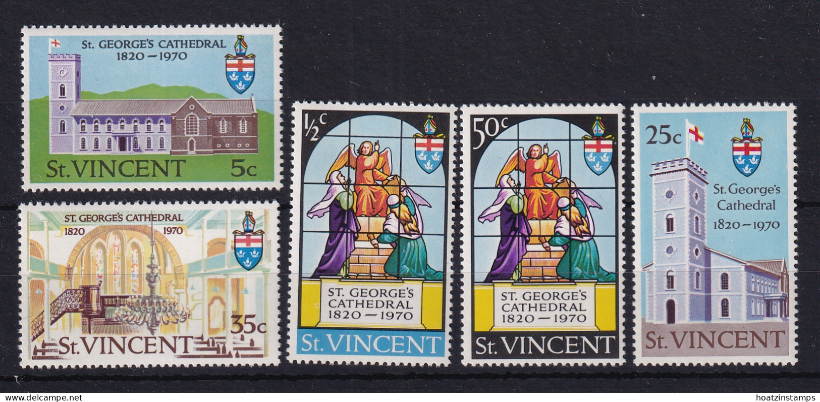 St Vincent: 1970   150th Anniv Of St Georges Cathedral    MNH - St.Vincent (...-1979)