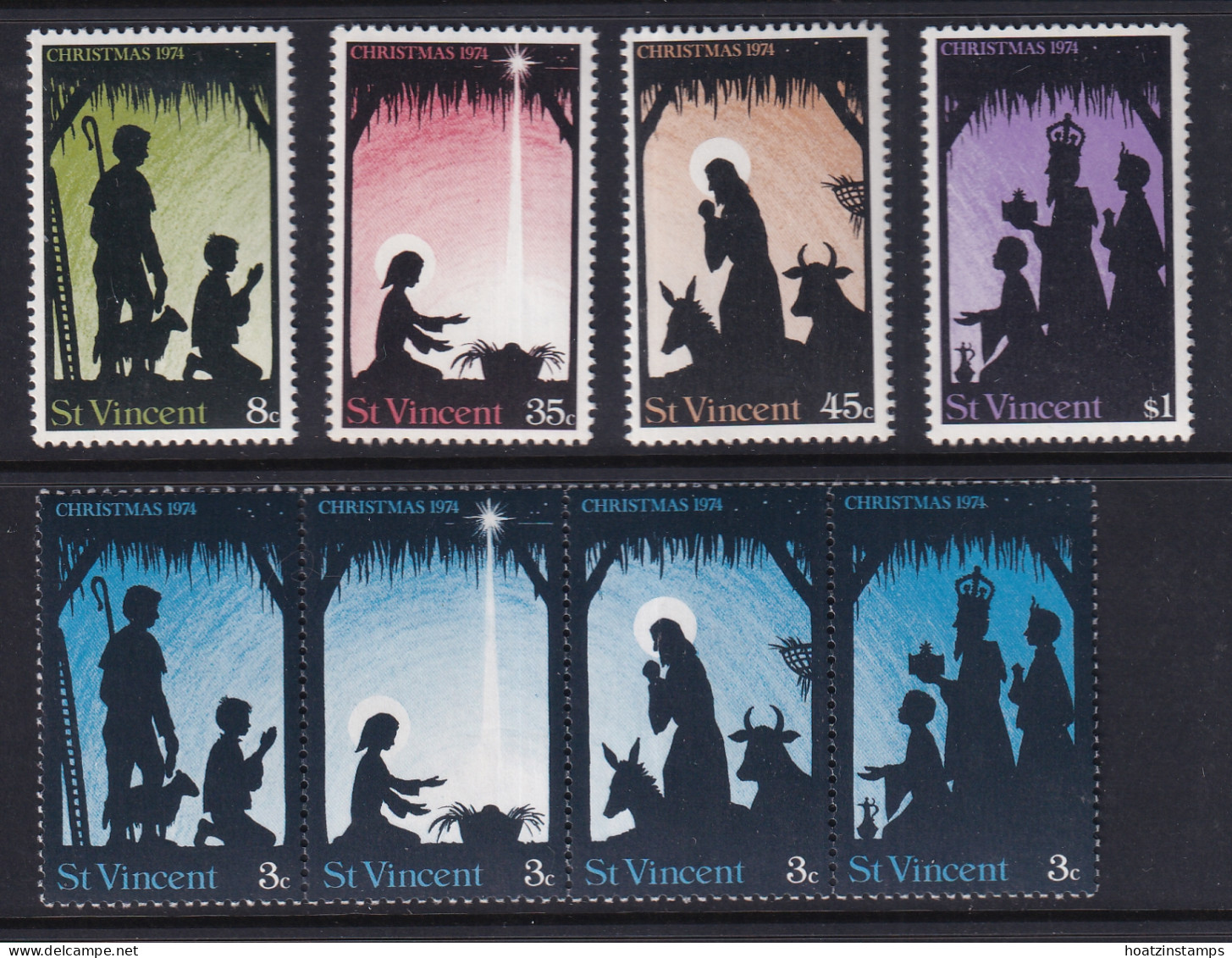 St Vincent: 1974   Christmas   MNH - St.Vincent (...-1979)