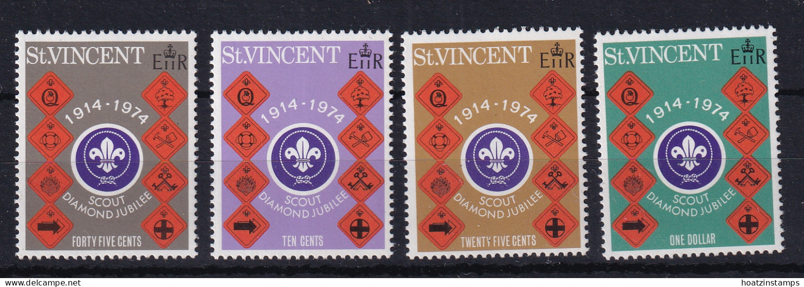 St Vincent: 1974   Diamond Jubilee Of Scout Movement   MNH - St.Vincent (...-1979)