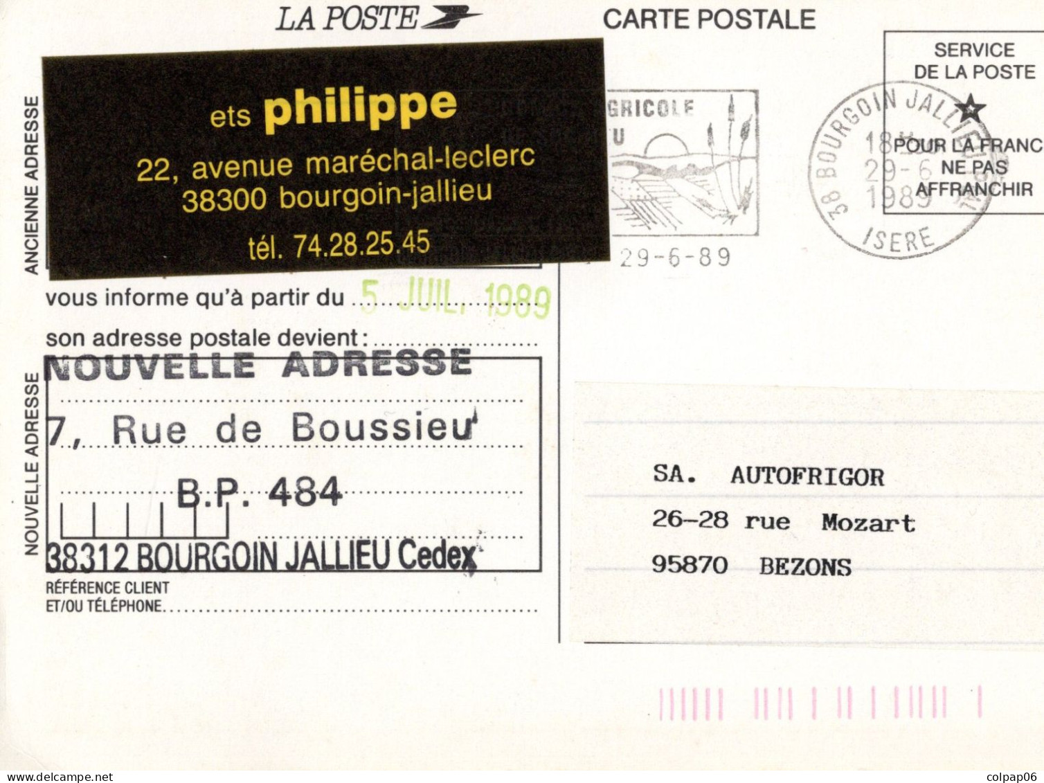 Déménagement - Changement D'adresse - Service Gratuit De La Poste - Official Stationery