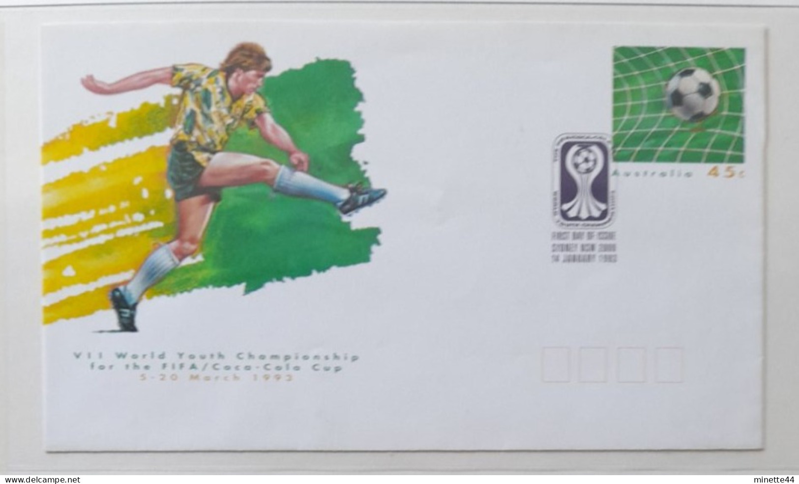 AUSTRALIE AUSTRALIA FDC 1993 ENTIER STATIONERY MNH**  FOOTBALL FUSSBALL SOCCER CALCIO VOETBAL FOOT FUTEBOL FUTBOL - Lettres & Documents