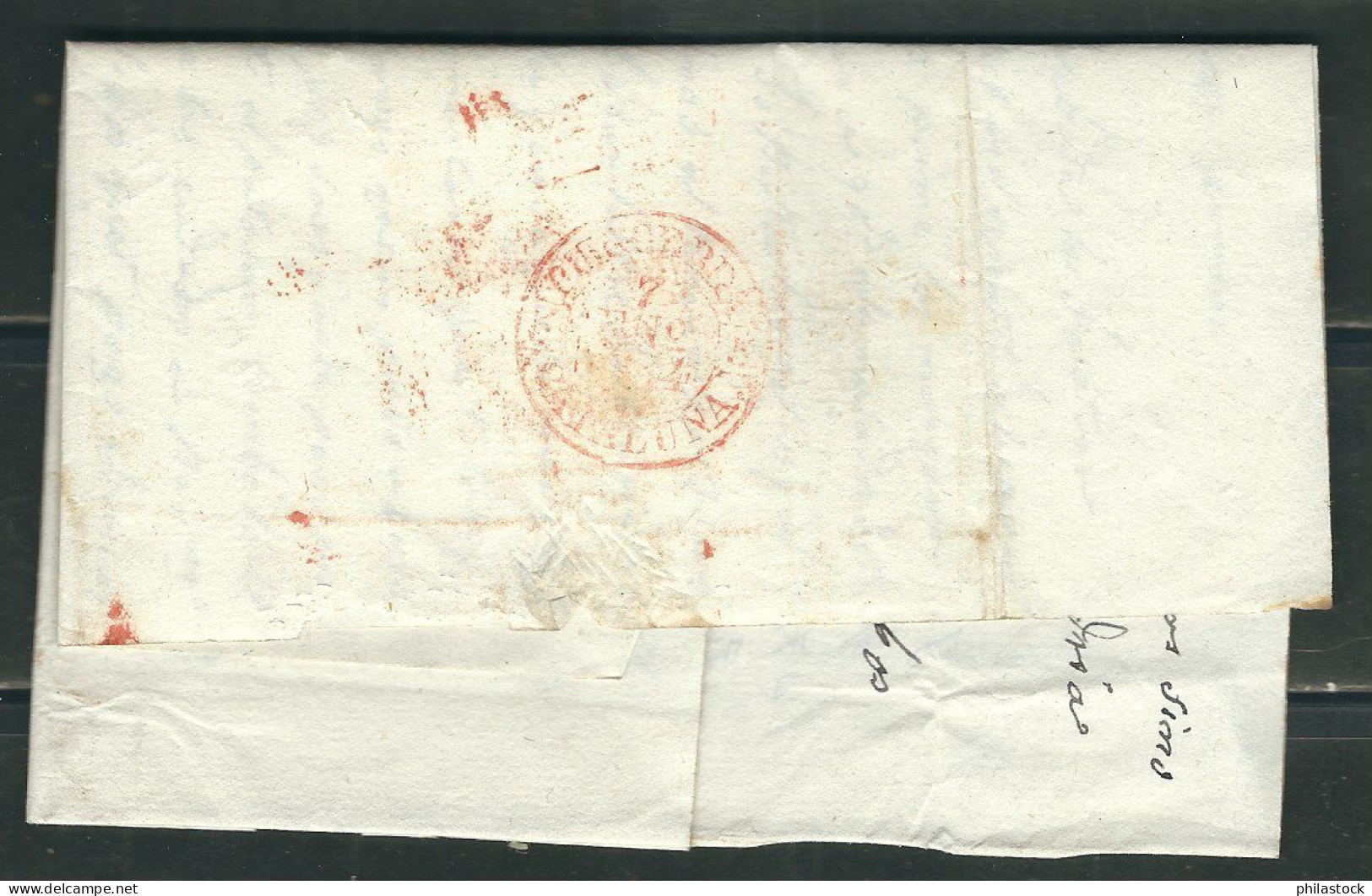 ESPAGNE 1844 Marque Postale  Taxée De Barcelone Pour Puycerda - ...-1850 Prephilately