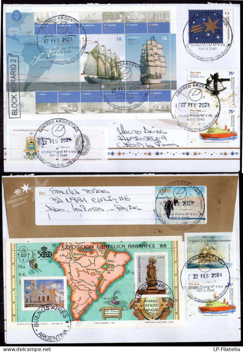 Argentina - 2024 - Sailboats - Modern Stamps - Diverse Stamps - Cartas & Documentos