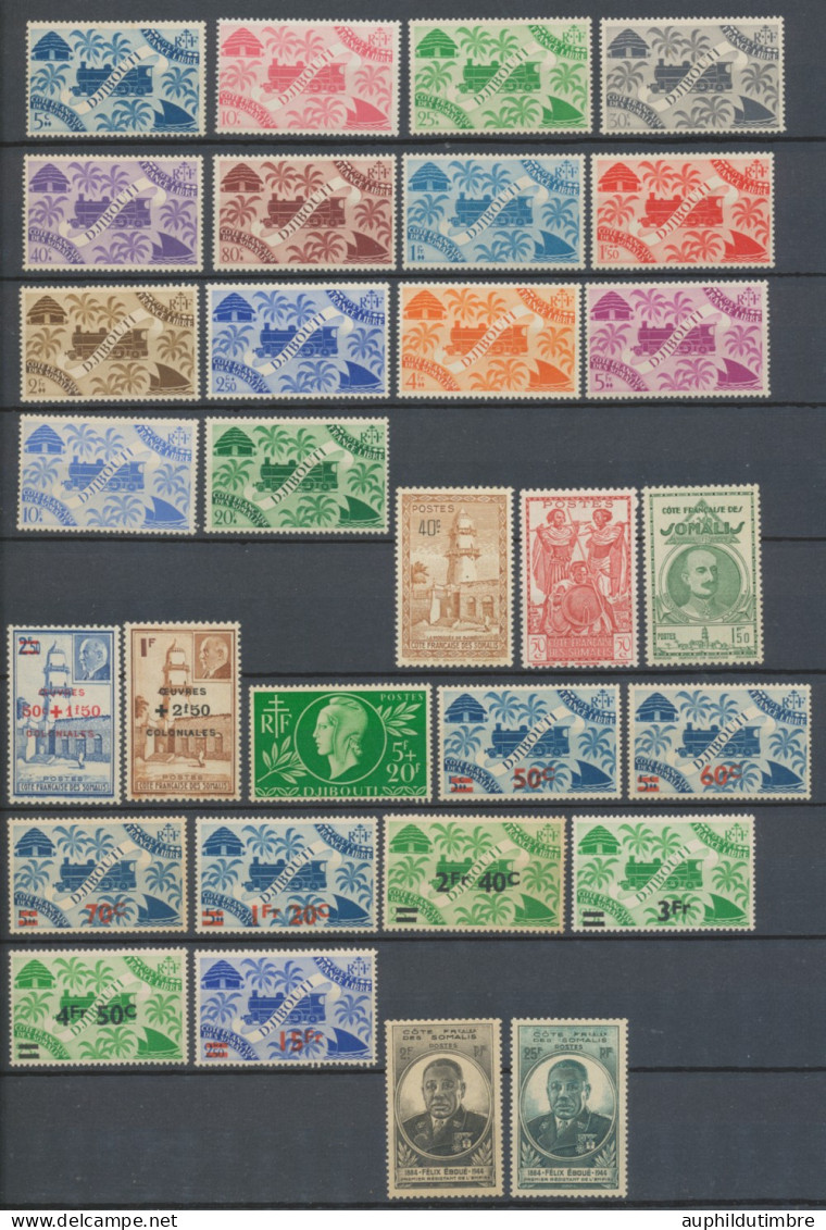 Colonies Françaises COTE Des SOMALIS N°234 à 263 N**/N* Cote 44,50€ N3507 - Unused Stamps