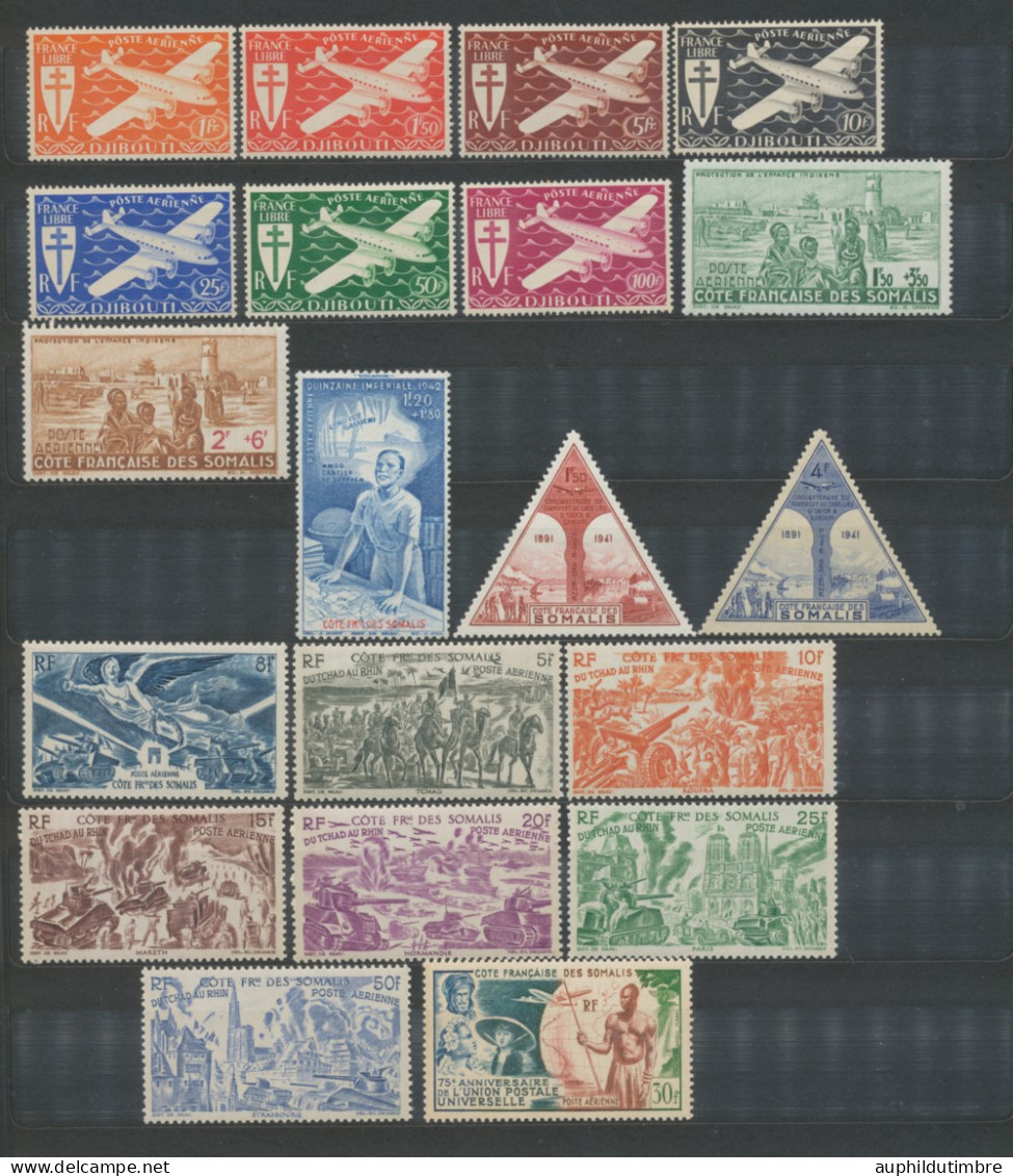 Colonies Françaises COTE Des SOMALIS PA N°1 à 19 + N°23 N**/N* Cote 83€ N3510 - Unused Stamps