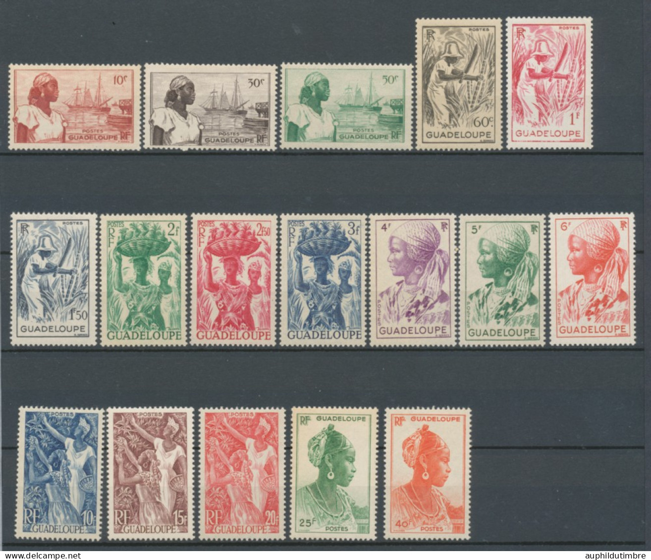 Colonies Françaises GUADELOUPE N°163 à 213 N**/N* C 74€ N3516 - Unused Stamps