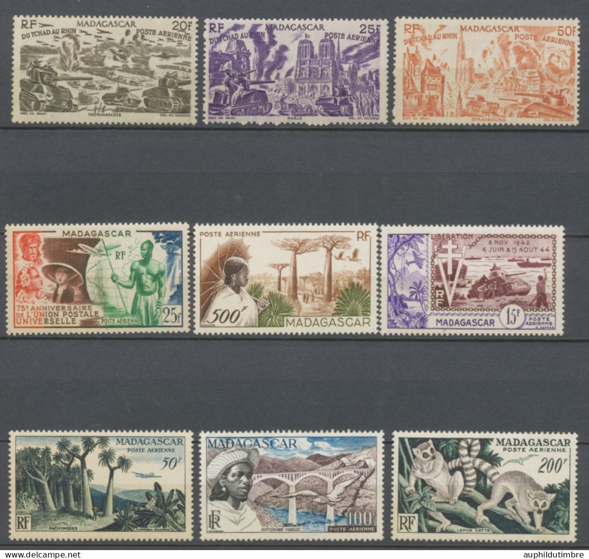 Colonies Françaises MADAGASCAR PA N°55 à 77 N**/N*/NSG C 153,50€ N3525 - Unused Stamps