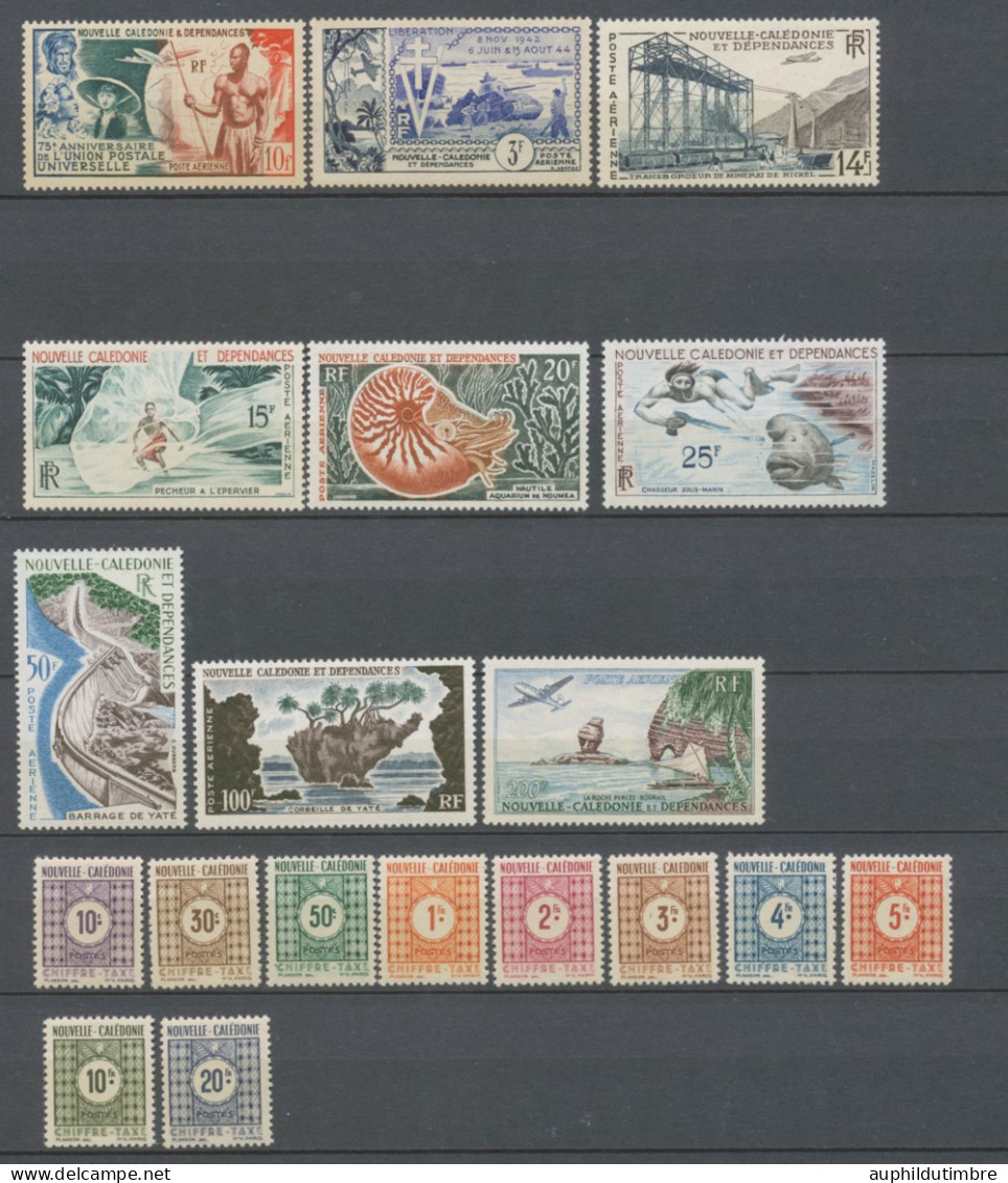 Colonies Fr. Nlle CALEDONIE PA N°46 à 72 Et Taxes N°39 à 48 N**/N* C 251€ N3530 - Neufs