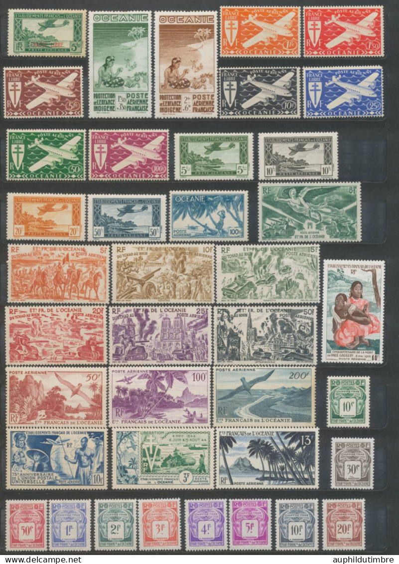 Colonies Françaises OCEANIE PA N°3 à 32 Et Taxes N°18 à 27 N**/N* C 375€ N3532 - Unused Stamps