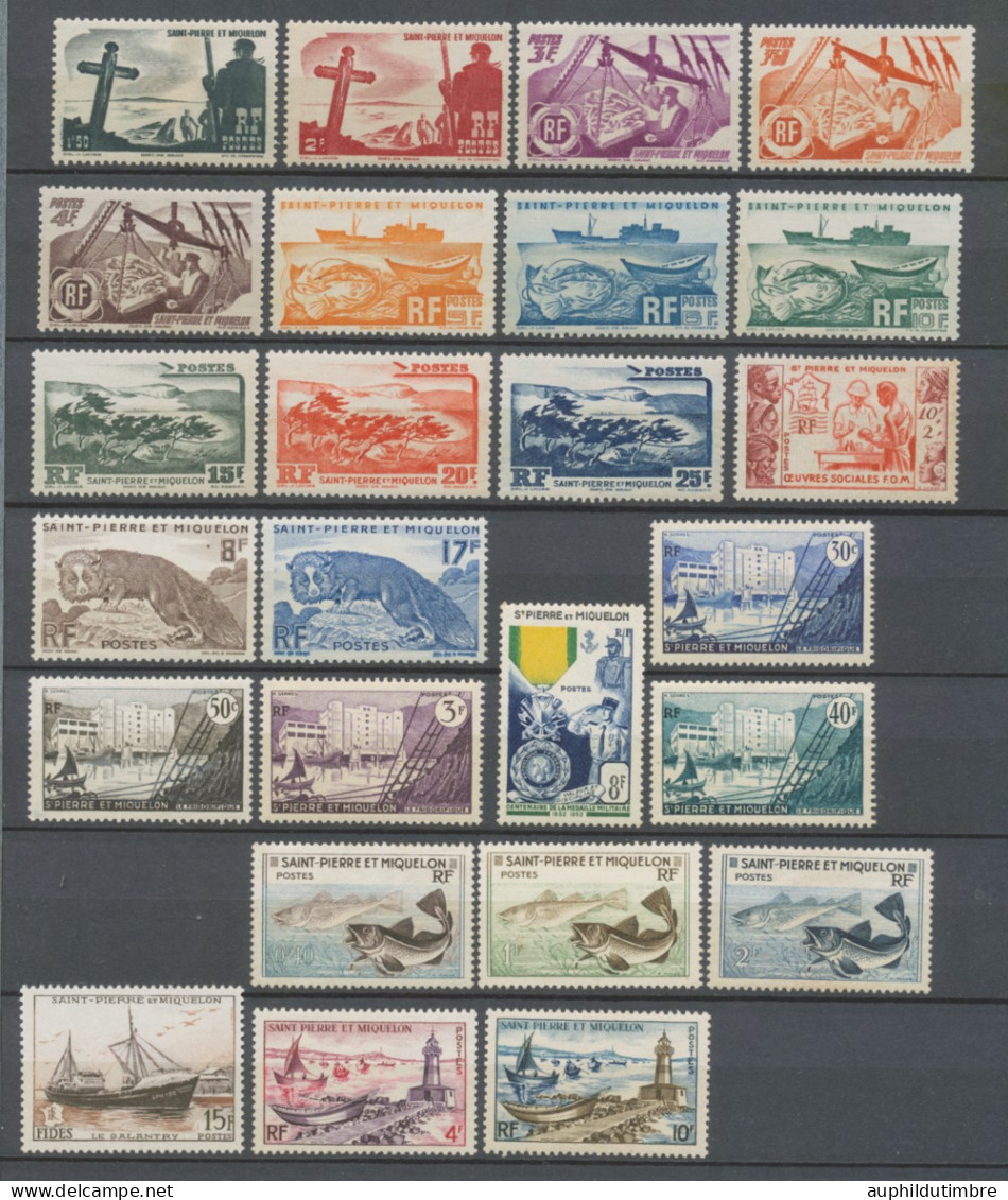 Colonies Françaises SPM Lot N°296 à 309 Et N°312 à 357 N**/N* C 178,75€ N3535 - Ongebruikt