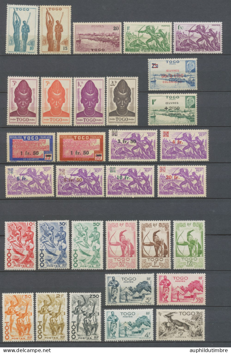 Colonies Françaises TOGO N°217 à 259 N**/N* C 95€ N3537 - Unused Stamps