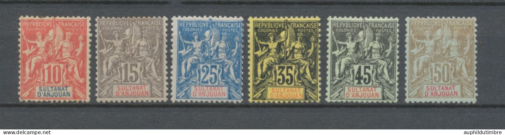 Colonies Françaises ANJOUAN N°14 à 19 N* Cote 325€ N3664 - Unused Stamps