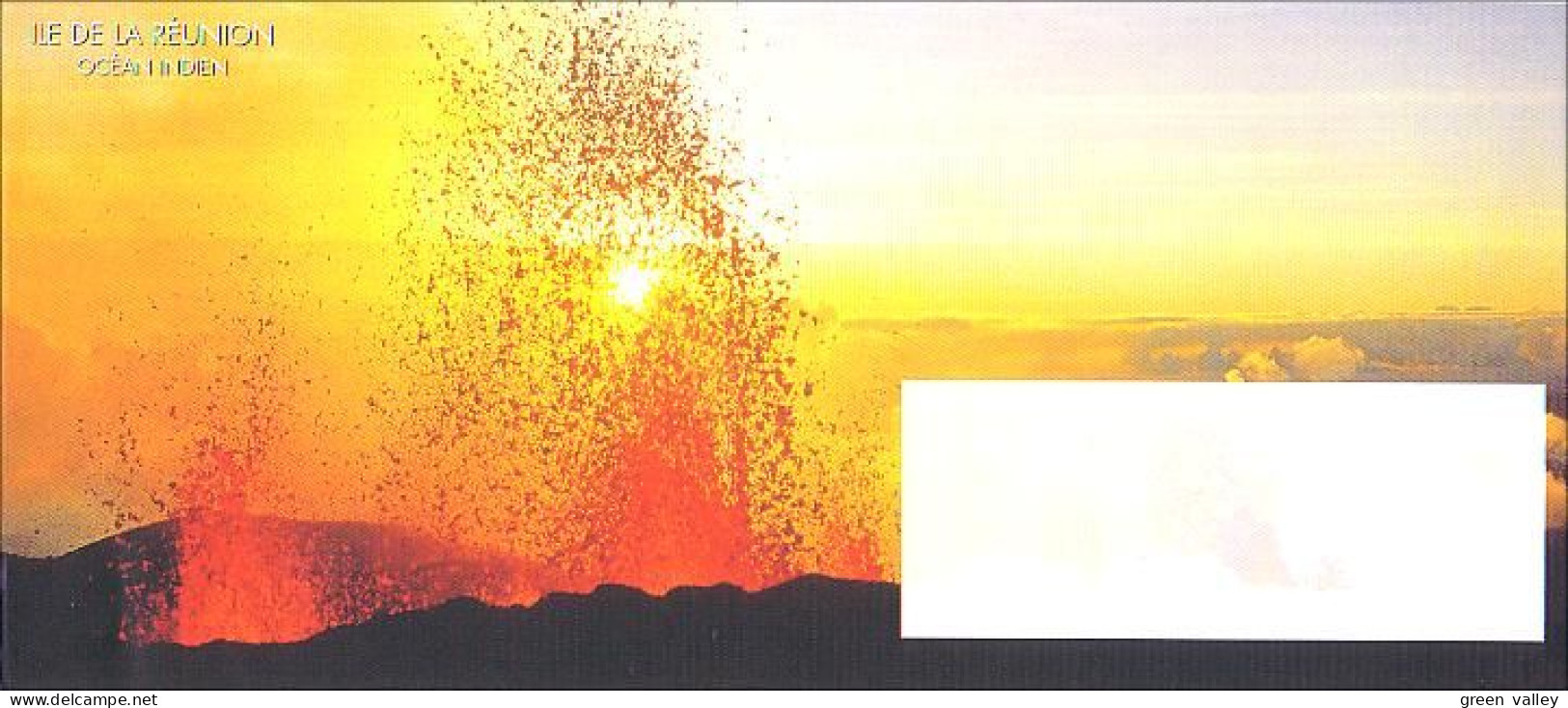 Réunion Enveloppe Illustree Eruption Volcan Volcano Preprinted Cover FDC Cover ( A80 934) - Volcans