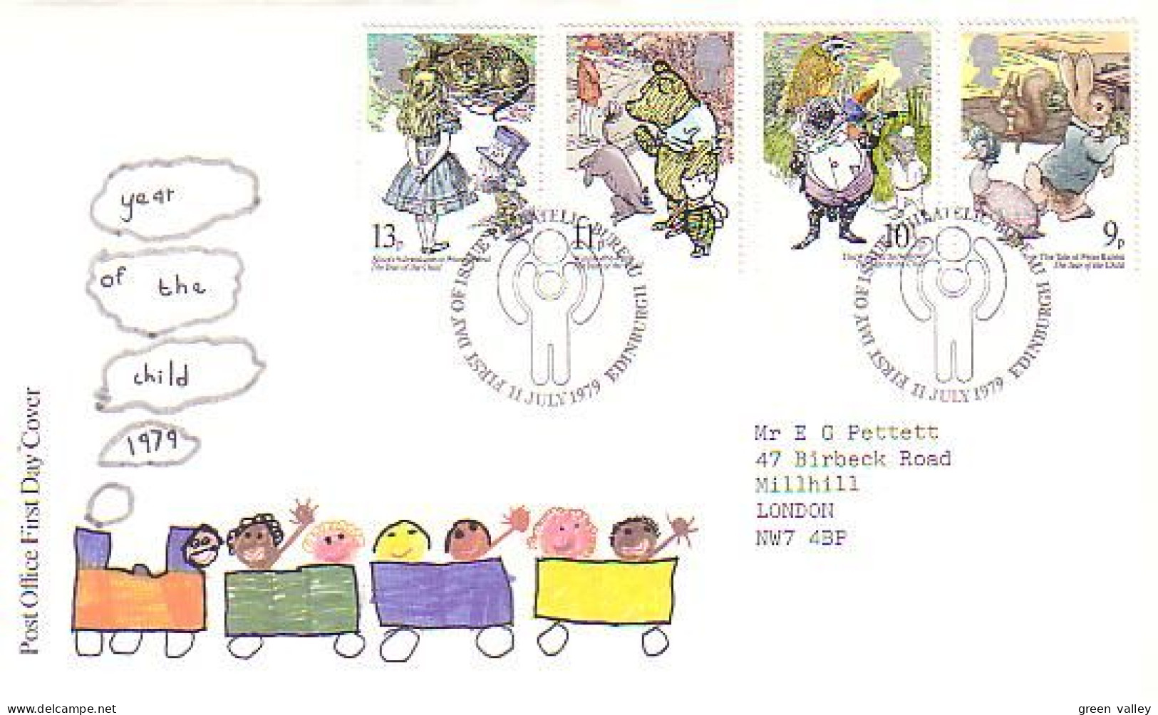 G-B Winnie The Pooh Mother Goose Willows Frog Alice Grenouille Ma Mère L'Oie FDC Cover ( A80 781) - Fairy Tales, Popular Stories & Legends