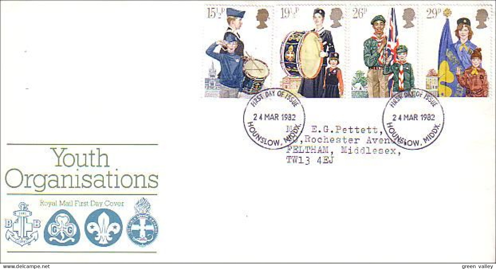 British Youth Organisations Complete Set On FDC Cover Brigade Scouts Guides ( A80 727) - Other & Unclassified