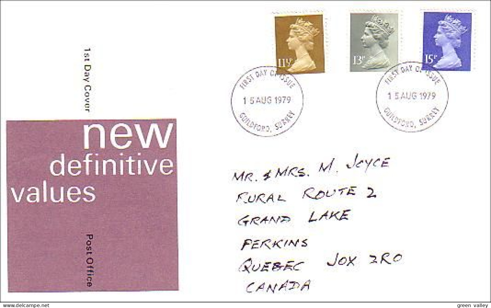 Machin 15 AUG 1979 11 1/2p 13p 15p On Guildford Surrey FDC Cover ( A80 735) - Schotland