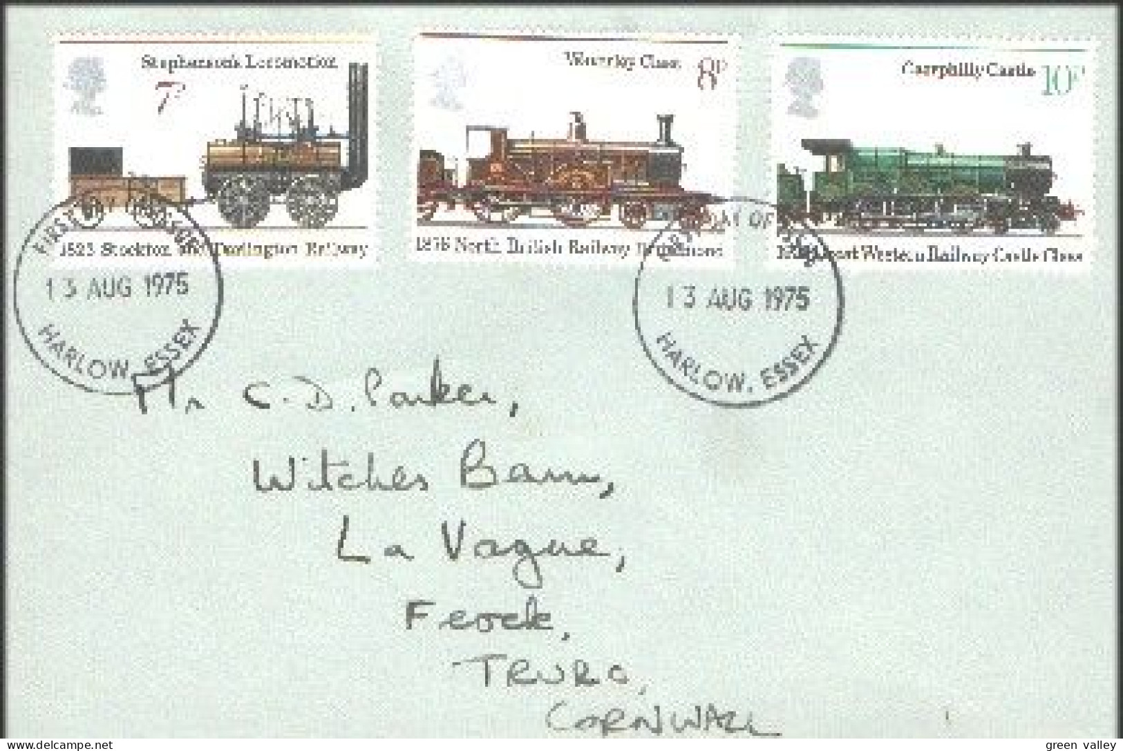 1975 Trains Grande-Bretagne FDC Cover ( A80 586) - 1971-1980 Decimale  Uitgaven