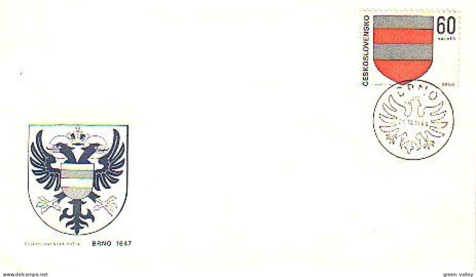 Tcheco Coat Of Arms Armoiries Brno FDC Cover ( A80 567) - Omslagen