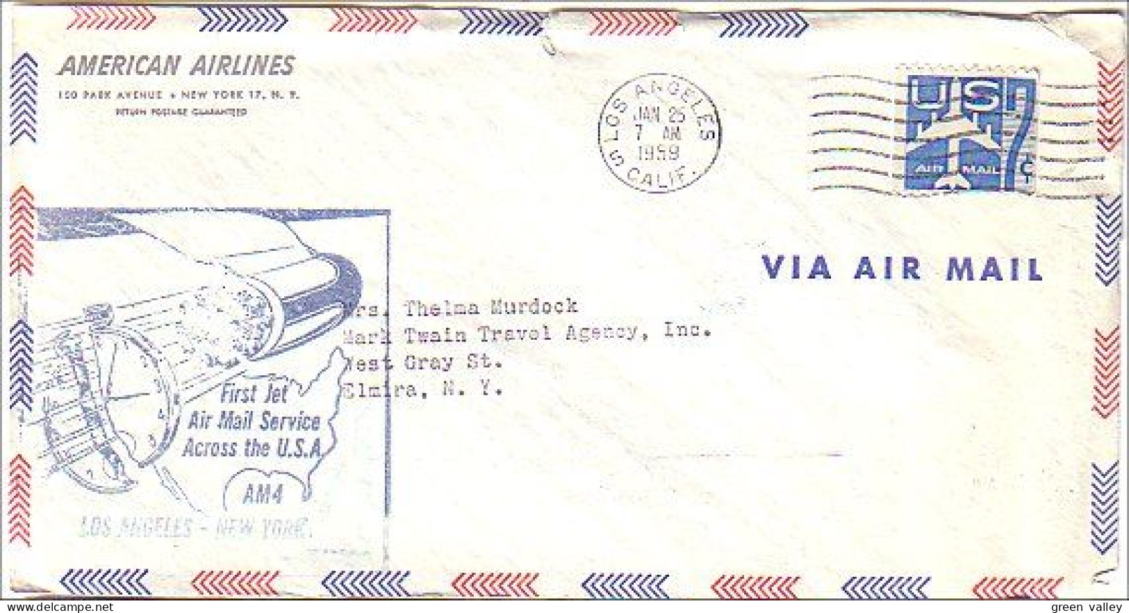 US American Airlines First Mail Los Angeles - New York ( A80 368) - Omslagen Van Evenementen