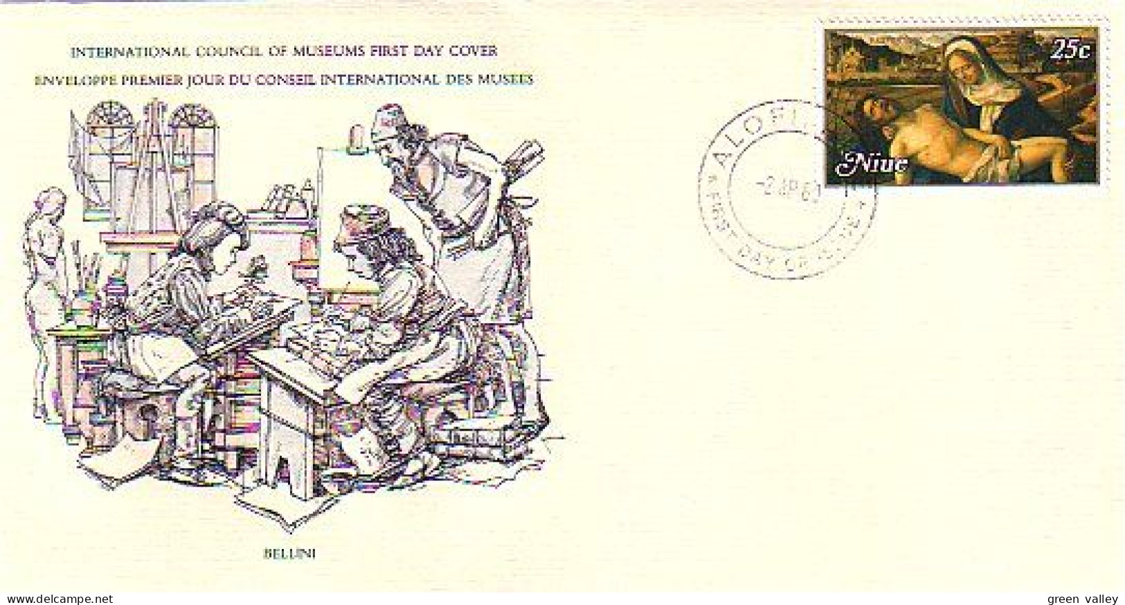 Niue Tableau Bellini Painting FDC Cover ( A80 285) - Religieux