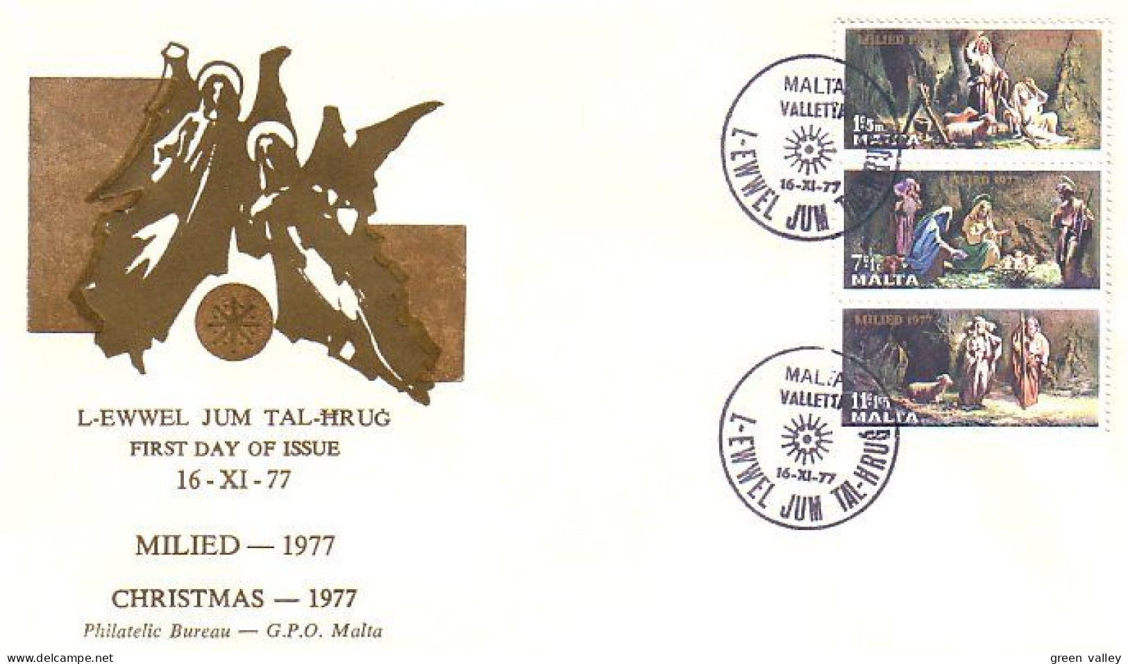 Malta Christmas 1977 FDC Cover ( A80 153) - Religion