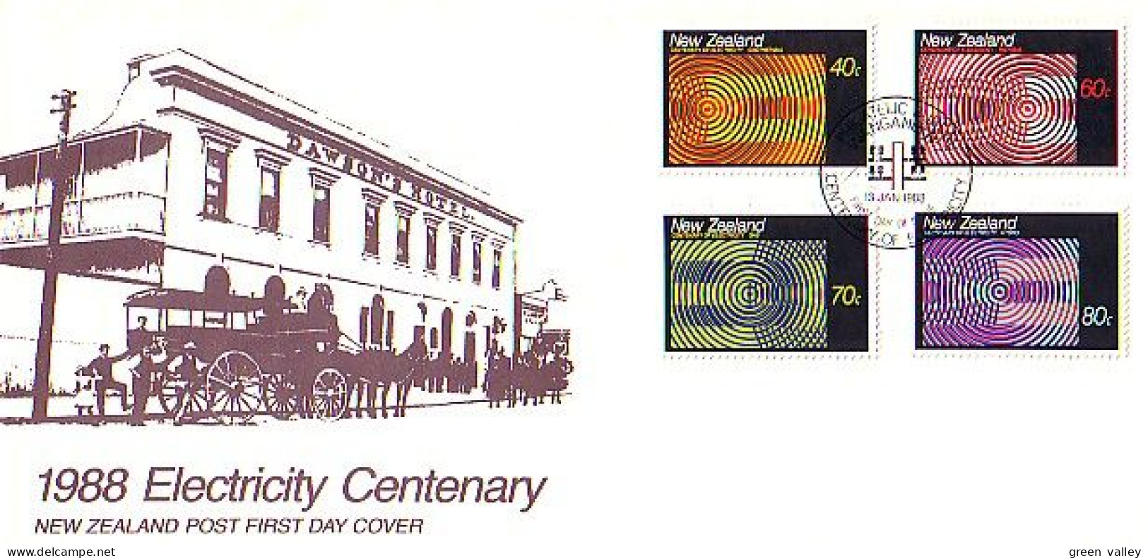 New Zealand Centenaire Electricity Centenary FDC Cover ( A80 146) - Elektrizität