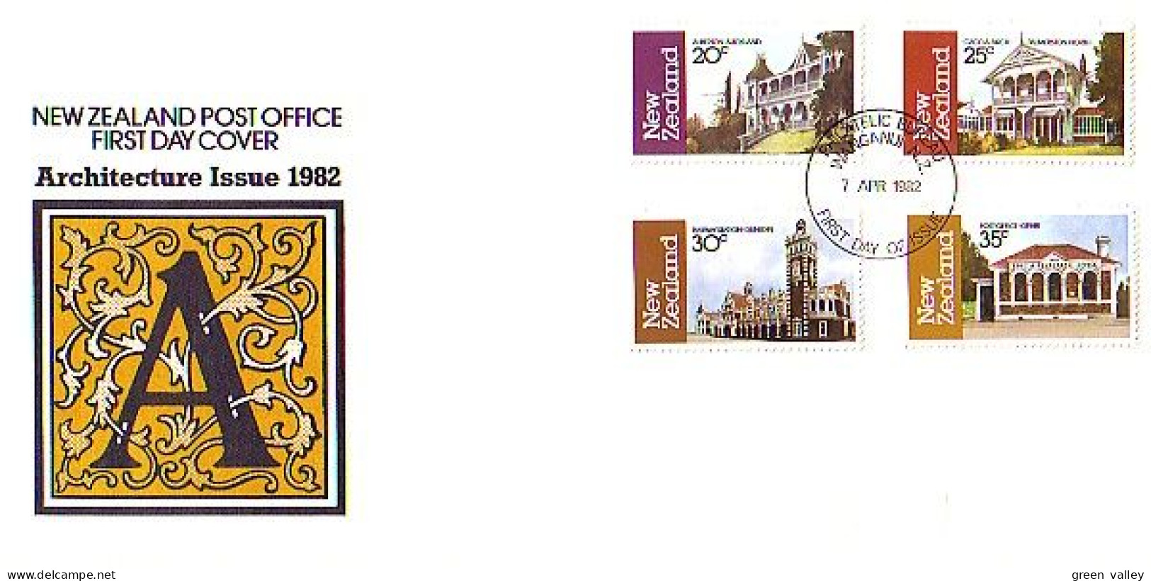 New Zealand Post Office Architecture Bureaux De Poste FDC Cover ( A80 135a) - Autres & Non Classés