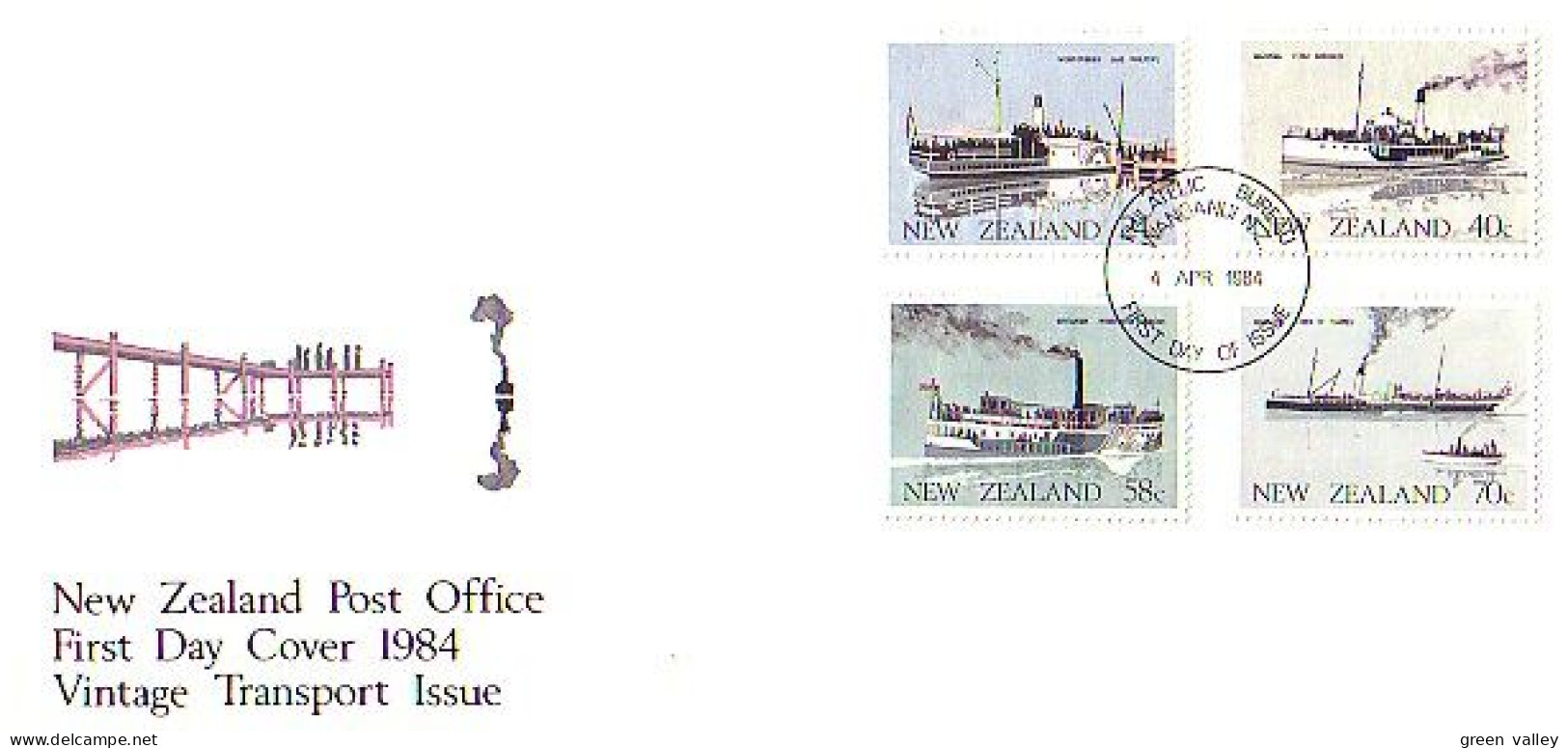 New Zealand Bateaux Transbordeurs Ferry Boats Ferries FDC Cover ( A80 140b) - Other (Sea)