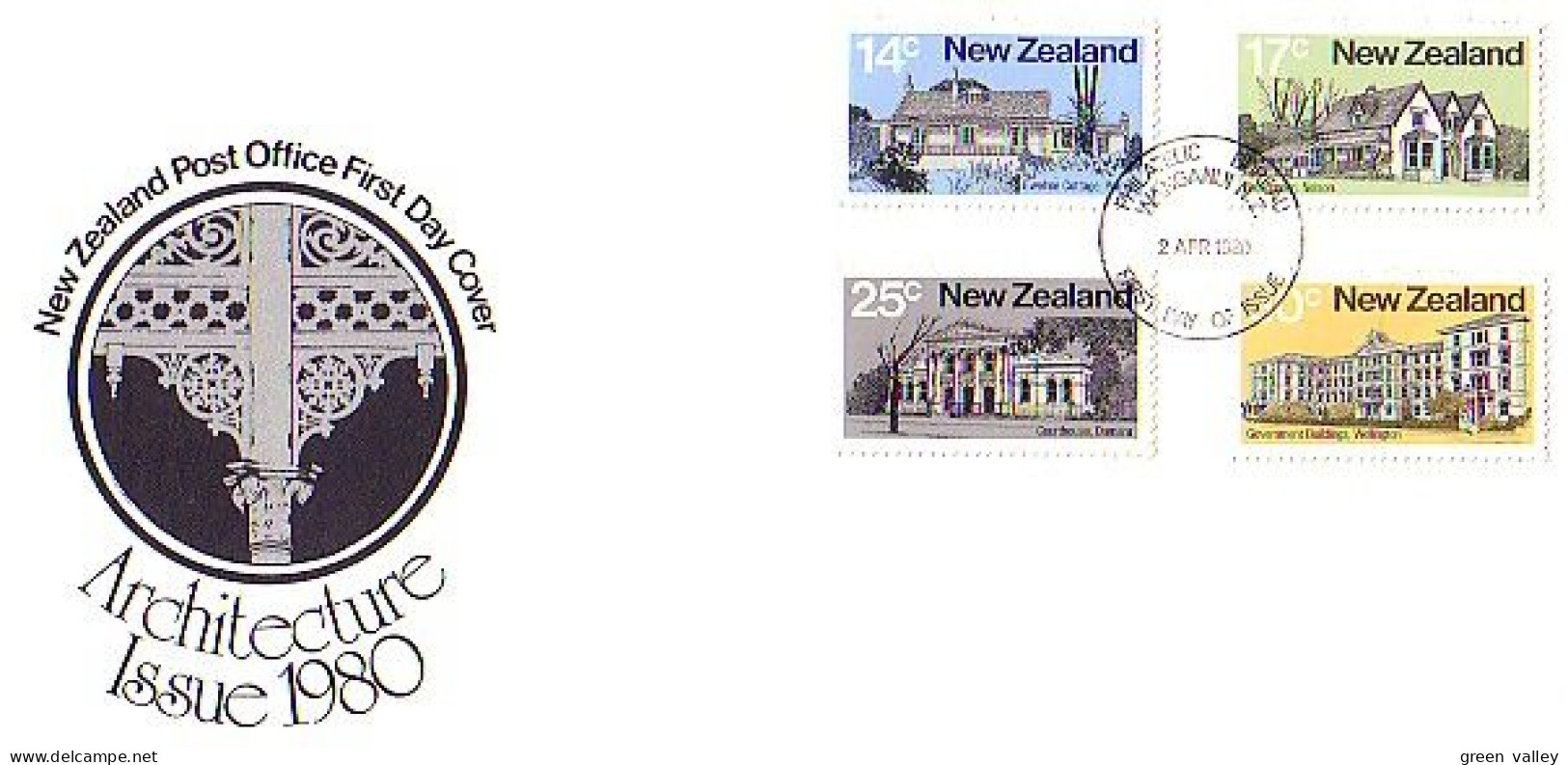 New Zealand Post Office Architecture Bureaux De Poste FDC Cover ( A80 130a) - Autres & Non Classés