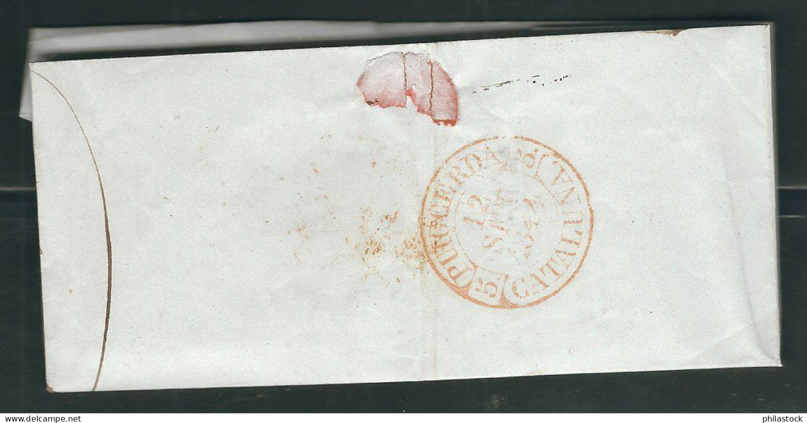 ESPAGNE 1844 Marque Postale  Taxée De Barcelone Pour Puycerda - ...-1850 Prephilately