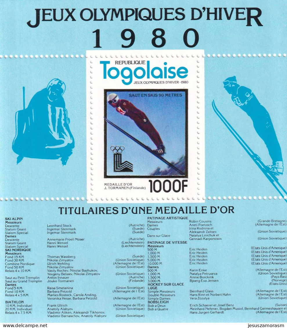 Togo Hb Michel 168A Al 173A - Invierno 1980: Lake Placid